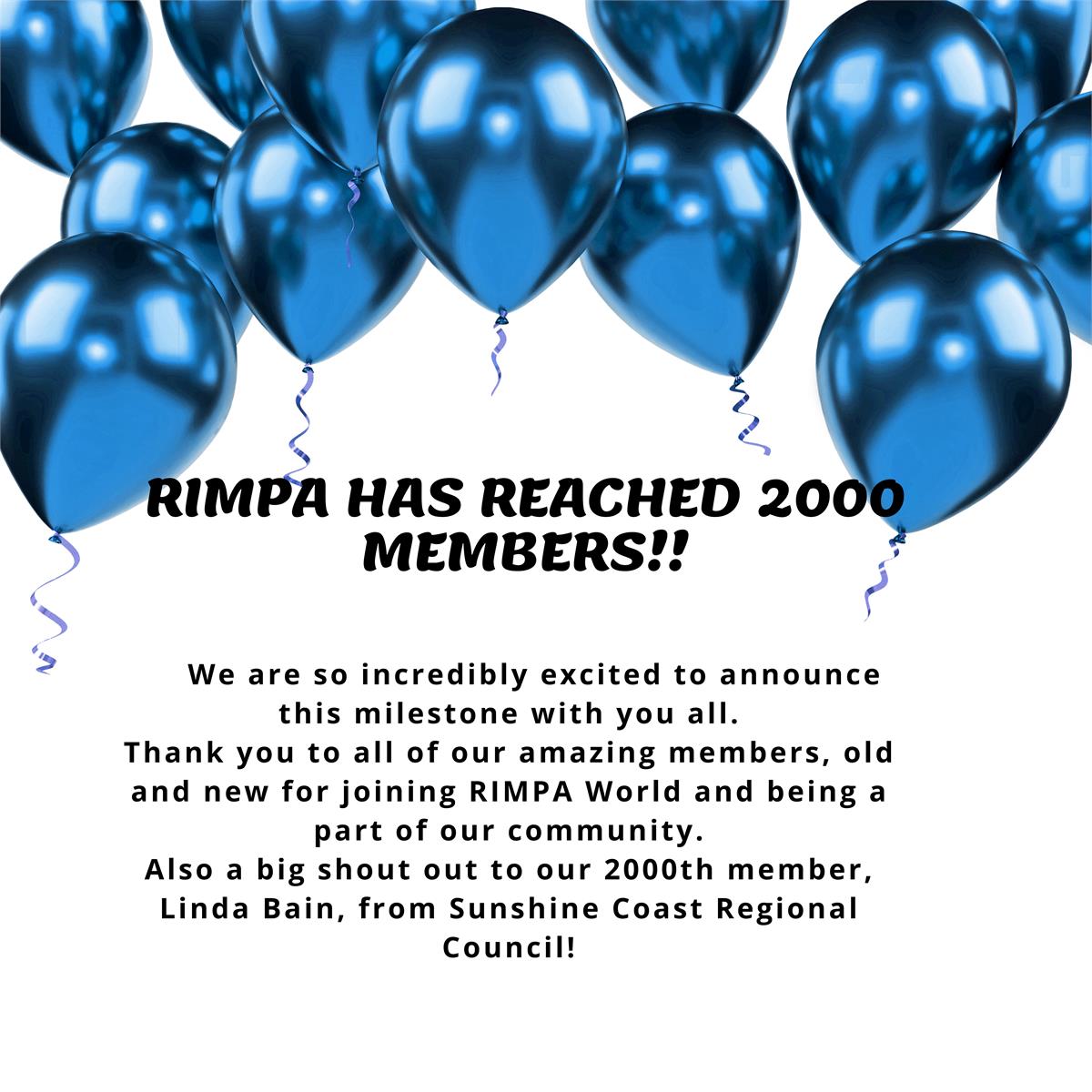 Blue balloons with black text